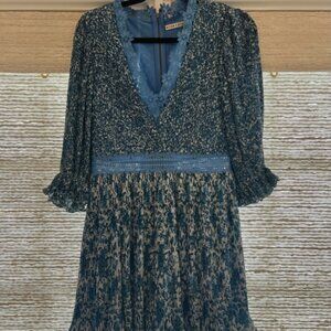 Alice & Olivia Blue Patterned Dress